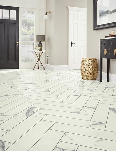 Entry Foyer Luxury Vinyl Tile Herringbone LVT -  Gilbert's CarpetsPlus COLORTILE in Big Rapids, MI