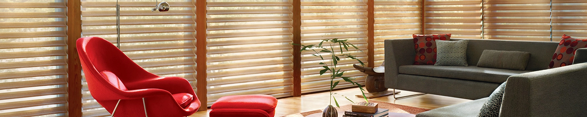 Window treatments provided by Gilbert's CarpetsPlus COLORTILE