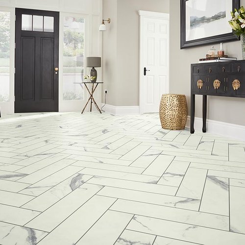 Entry Foyer Luxury Vinyl Tile Herringbone LVT -  Gilbert's CarpetsPlus COLORTILE in Big Rapids, MI